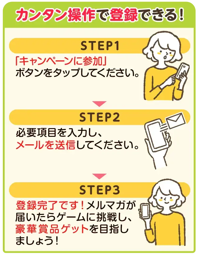 簡単操作で登録できる